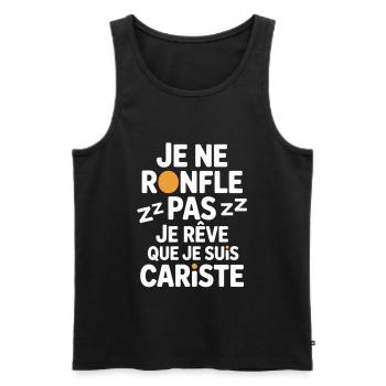 Je Ne Ronfle Pas Cariste Humour Cadeau Collègues - Débardeur bio Premium Homme - noir - Devant - Michal (187cm)