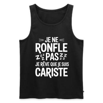 Je Ne Ronfle Pas Cariste Humour Cadeau Collègues - Débardeur bio Premium Homme - noir - Devant - Michal (187cm)