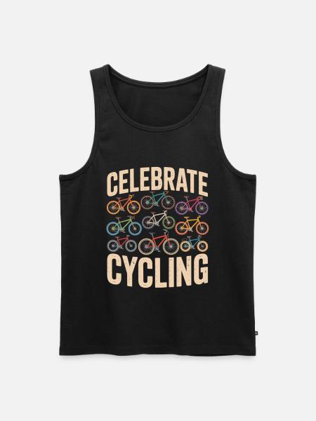 Célébrez le cyclisme rétro - Débardeur bio Premium Homme - noir