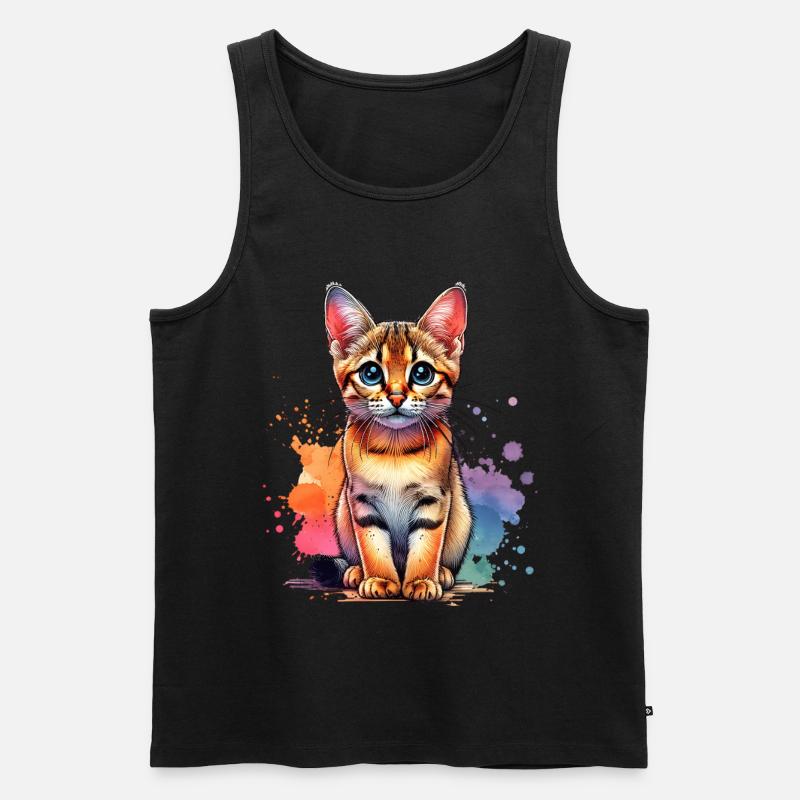 Savannah Katze Geschenk - Männer Premium Bio Tank Top - Schwarz