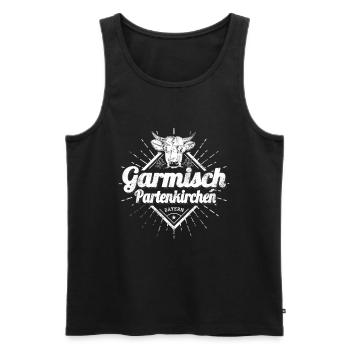 Garmisch Partenkirchen in Bayern Deutschland - Männer Premium Bio Tank Top - Schwarz - Vorne - AI Model Male 178 light (178cm)
