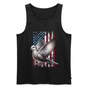 Diamond Dove US Diamanttaube - Männer Premium Bio Tank Top - Schwarz - Vorne - AI Model Male 178 light (178cm)