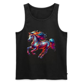 Trakehner Pferd - Männer Premium Bio Tank Top - Schwarz - Vorne - AI Model Male 178 light (178cm)