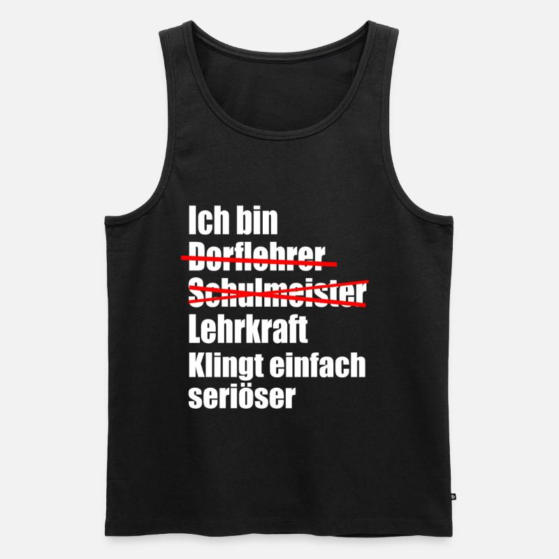 Lehrer Studium Abschluss bestanden - Männer Premium Bio Tank Top - Schwarz