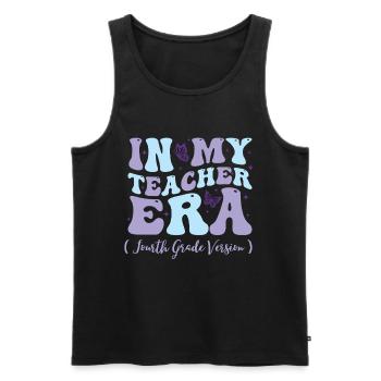 In My Teacher Era Fourth Grade - Männer Premium Bio Tank Top - Schwarz - Vorne - AI Model Male 178 light (178cm)