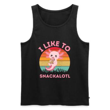 Snackalot Kawaii Bubble Tea - Men's Premium Organic Tank Top - black - Front - AI Model Male 178 light (178cm)
