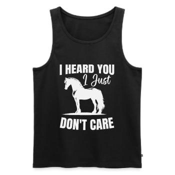 Percheron, ich höre dich, Reitsport, Pferdereit. - Männer Premium Bio Tank Top - Schwarz - Vorne - Michal (187cm)