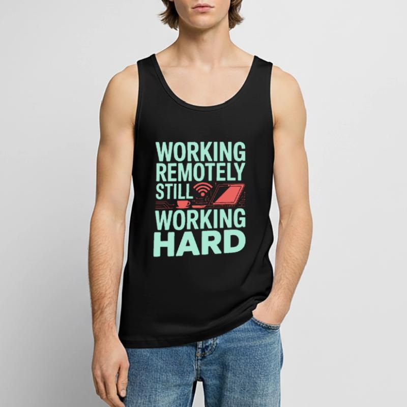 Remote Developer Working Remotely Web Programmer Männer Premium Bio Tank Top