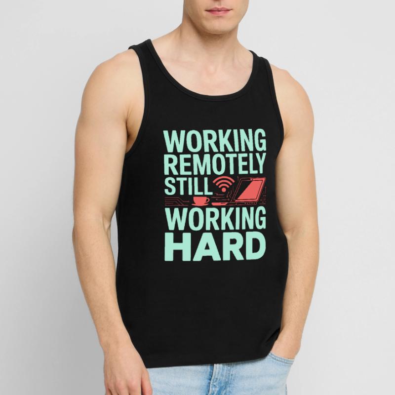Remote Developer Working Remotely Web Programmer Männer Premium Bio Tank Top