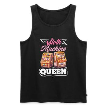 Automat Königin Casino Glücksspiel Jackpot Vegas - Männer Premium Bio Tank Top - Schwarz - Vorne - Michal (187cm)