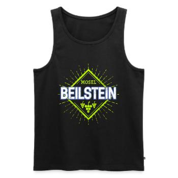 Beilstein an der Mosel Retro Weintrauben Souvenir - Männer Premium Bio Tank Top - Schwarz - Vorne - AI Model Male 178 light (178cm)