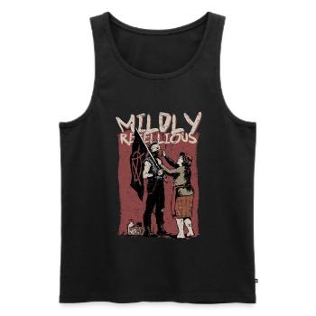Punk For A Day Midly Rebellious - Men's Premium Organic Tank Top - black - Front - Michal (187cm)