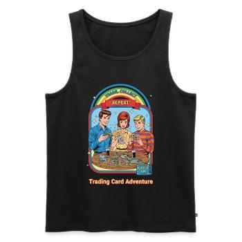 Handelssammeln Wiederholungs-Sammelkarten-Abenteuer - Männer Premium Bio Tank Top - Schwarz - Vorne - Michal (187cm)