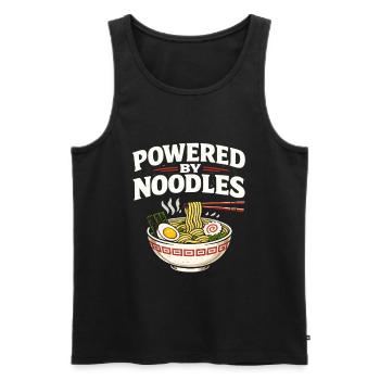 Japanese Ramen Noodles Anime Design - Men's Premium Organic Tank Top - black - Front - AI Model Male 178 light (178cm)