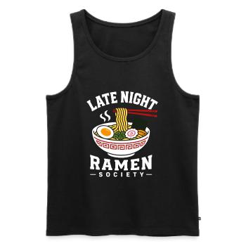Late Night Ramen Society Anime Japan Motif - Men's Premium Organic Tank Top - black - Front - AI Model Male 178 light (178cm)