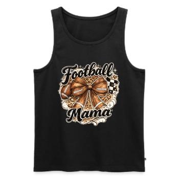 Football Mom Bow Leopard Mother's Day Sports - Men's Premium Organic Tank Top - black - Front - AI Model Male 178 light (178cm)