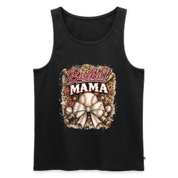 Baseball Mom Bow Leopard Mother's Day Sports - Men's Premium Organic Tank Top - black - Front - Michal (187cm)