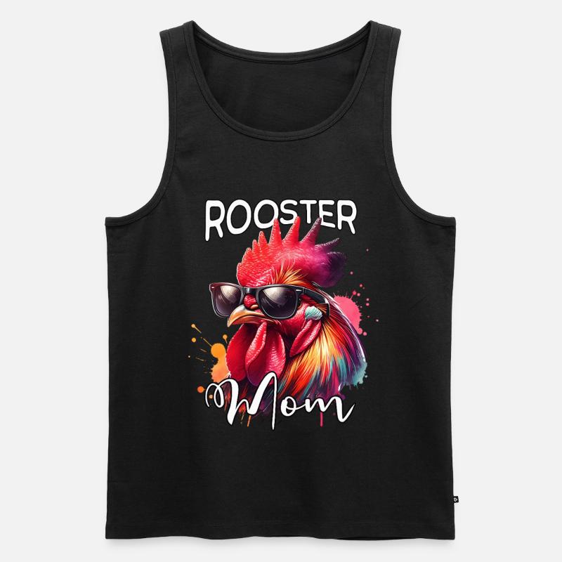 Hahn Mama - Männer Premium Bio Tank Top - Schwarz