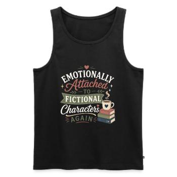 Bücher Und Romane Lesen Jeden Tag - Männer Premium Bio Tank Top - Schwarz - Vorne - Michal (187cm)