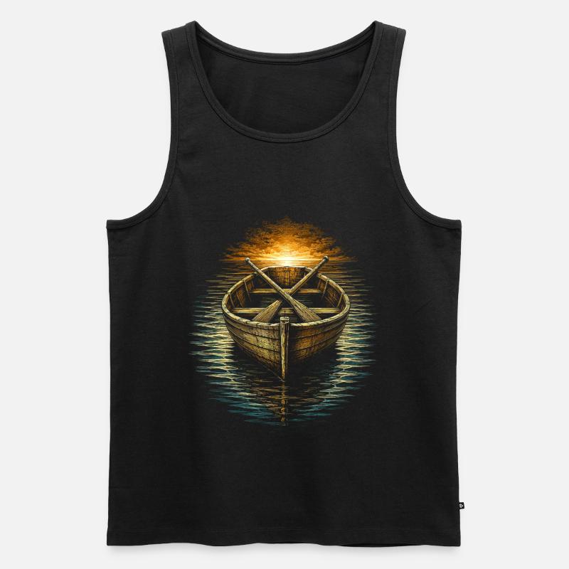 Kaplan Kleriker Pfarrer Boot - Männer Premium Bio Tank Top - Schwarz