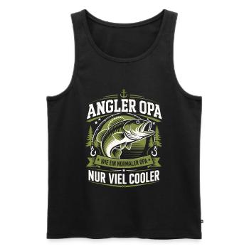 Angler Opa Viel Cooler - Männer Premium Bio Tank Top - Schwarz - Vorne - Michal (187cm)