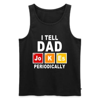 Je raconte périodiquement des blagues de papa scientifique Père Cadeau - Débardeur bio Premium Homme - noir - Devant - Michal (187cm)