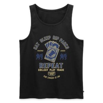 Eat Sleep Rip Packs Trading Cards Repeat - Men's Premium Organic Tank Top - black - Front - Michal (187cm)