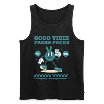 Fresh Packs sammeln sie entfesseln Kraft - Männer Premium Bio Tank Top - Schwarz - Vorne - AI Model Male 178 light (178cm)