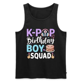 K-Pop Birthday Boy Squad - Men's Premium Organic Tank Top - black - Front - AI Model Male 178 light (178cm)