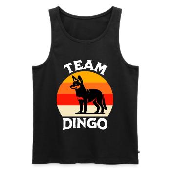 Team Australischer Wildhund - Männer Premium Bio Tank Top - Schwarz - Vorne - AI Model Male 178 light (178cm)