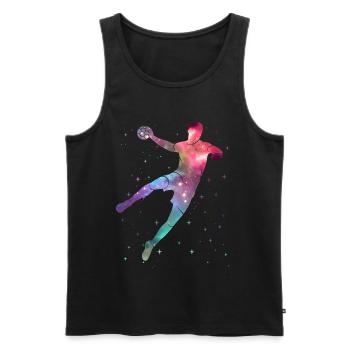 Handball Player Handball Player Space Boy Handball - Men's Premium Organic Tank Top - black - Front - AI Model Male 178 light (178cm)