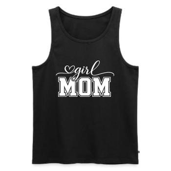 Maman de Fille | Cadeau Fête des Mères Humour - Débardeur bio Premium Homme - noir - Devant - Michal (187cm)