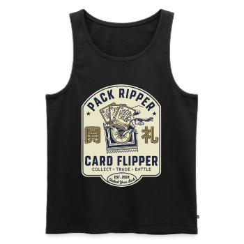 Pack Ripper Card Flipper Collect Trade Battle Crew - Men's Premium Organic Tank Top - black - Front - Michal (187cm)
