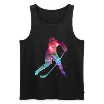 Eishockey Spieler Weltraum Kinder Eishockeyspieler - Men's Premium Organic Tank Top - black - Front - AI Model Male 178 light (178cm)