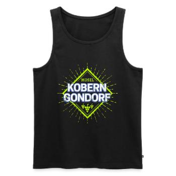 Kobern-Gondorf an der Mosel Weintrauben Souvenir - Männer Premium Bio Tank Top - Schwarz - Vorne - AI Model Male 178 light (178cm)
