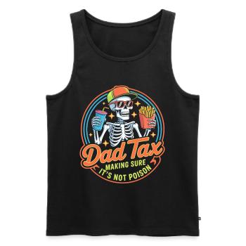 Dad Tax Skeleton Snacking Tee - Men's Premium Organic Tank Top - black - Front - Michal (187cm)