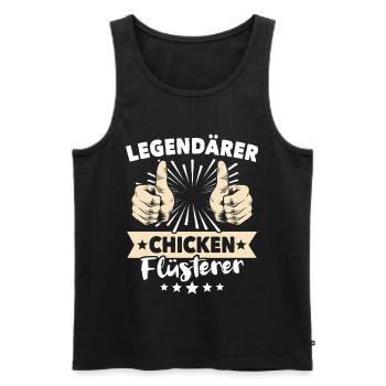 Chicken Sprüche - Männer Premium Bio Tank Top - Schwarz - Vorne - Michal (187cm)