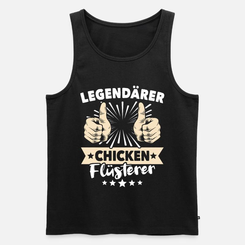 Chicken Sprüche - Männer Premium Bio Tank Top - Schwarz