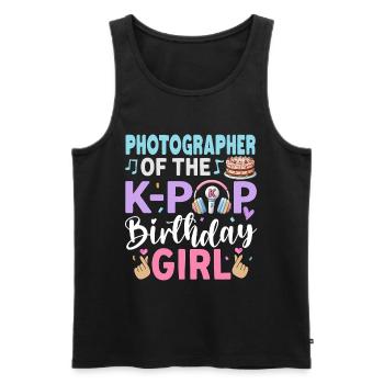 Photographer Of The K-Pop Birthday Girl - Men's Premium Organic Tank Top - black - Front - Michal (187cm)