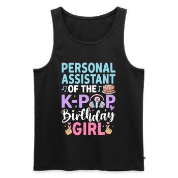 Personal Assistant Of The K Pop Birthday - Men's Premium Organic Tank Top - black - Front - Michal (187cm)