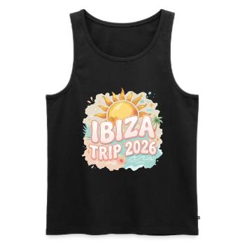 Voyage à Ibiza Vacances d’été 2026 - Débardeur bio Premium Homme - noir - Devant - Michal (187cm)