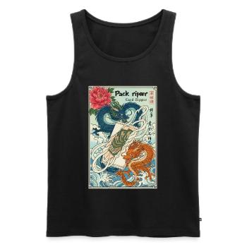 Pack Ripper Card Flipper Trading Card God Pack - Men's Premium Organic Tank Top - black - Front - Michal (187cm)