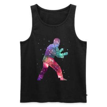 Judo Judoka Space Men Kids Martial Arts - Men's Premium Organic Tank Top - black - Front - AI Model Male 178 light (178cm)