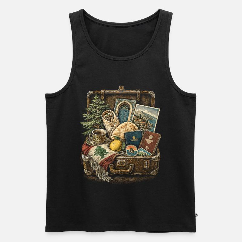 Libanon Libanese - Männer Premium Bio Tank Top - Schwarz