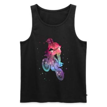 Motocross Dirt Bike Dirt Bike Space Kids - Men's Premium Organic Tank Top - black - Front - AI Model Male 178 light (178cm)