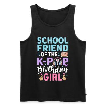 School Friend Of The K-Pop Birthday Girl - Men's Premium Organic Tank Top - black - Front - Michal (187cm)