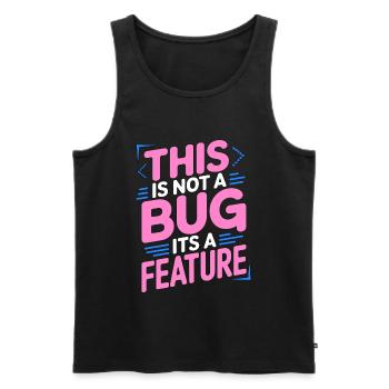 Game Developer This Is Not A Bug Game Programming - Men's Premium Organic Tank Top - black - Front - AI Model Male 178 light (178cm)