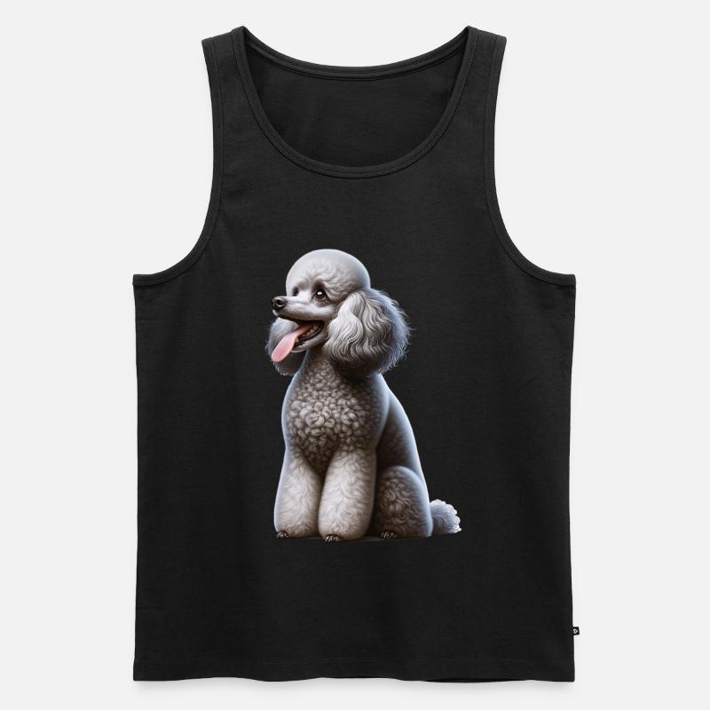 Pudel Poodle - Männer Premium Bio Tank Top - Schwarz