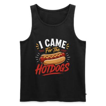 Glizzy Gobbler Sausage Buns Snack Humor - Men's Premium Organic Tank Top - black - Front - Michal (187cm)