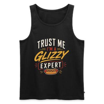 Hot Dog Sausage Street Food BBQ - Men's Premium Organic Tank Top - black - Front - Michal (187cm)